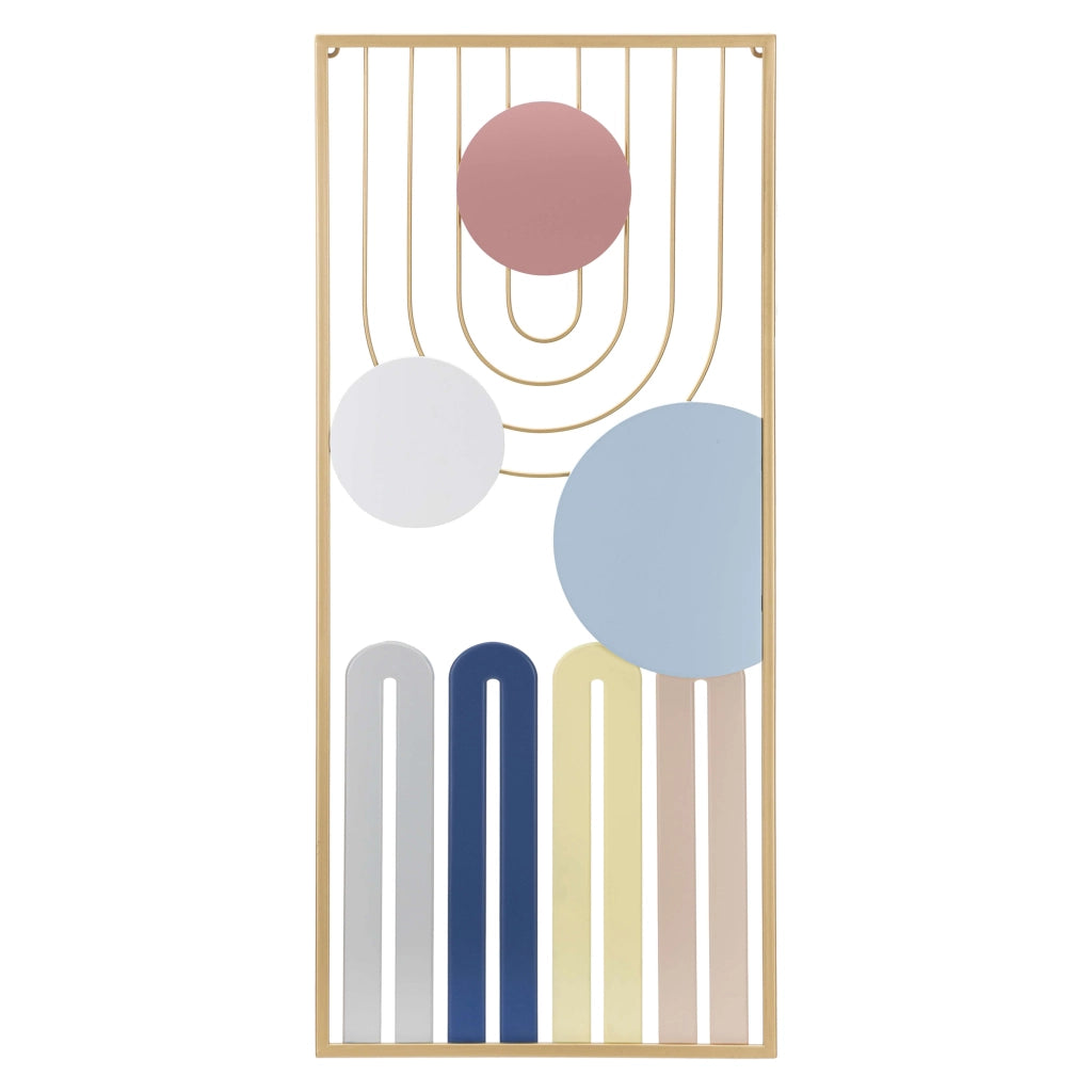 Alfeo, Quadro Figure Geometriche, 37x84h cm Multicolore