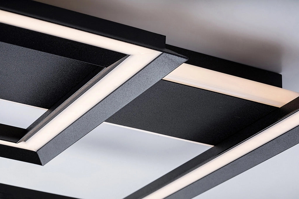 Plafoniera LED Rabalux Sidona geometrica nera 48W 48,5cm