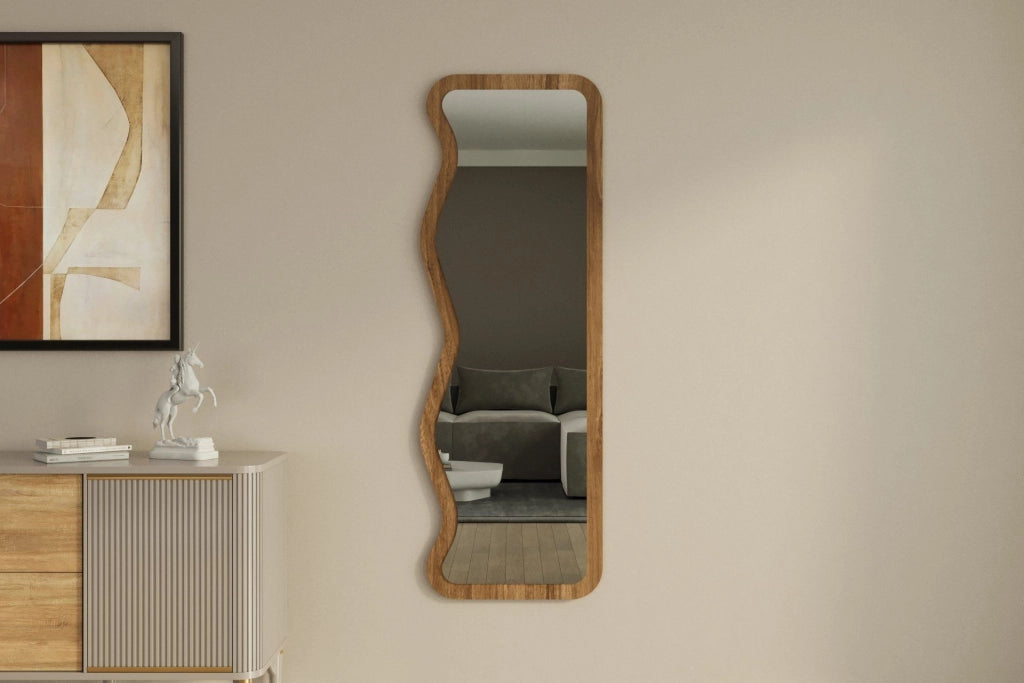 Specchio in legno "Asel" - 50 x 160 cm - Marrone