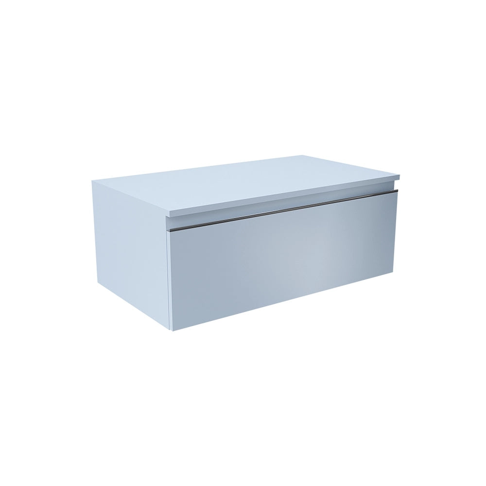 Cassettone sospeso 60 cm blu pastello opaco | Darwin