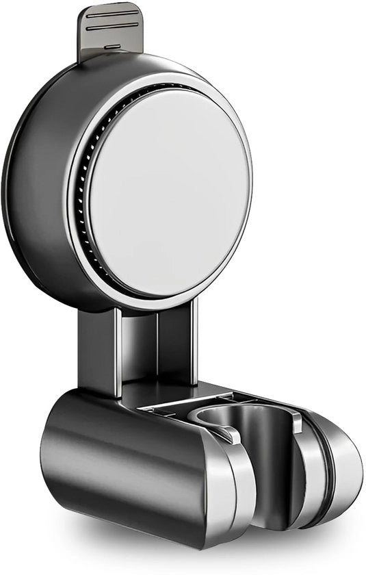 Douchekophouder universale con morsetto, douchekophouder senza fori, douchekophouder universale, douchekophouder rotante 360°, support doccia ABS rimovibile con fissaggio alla parete (grigio)