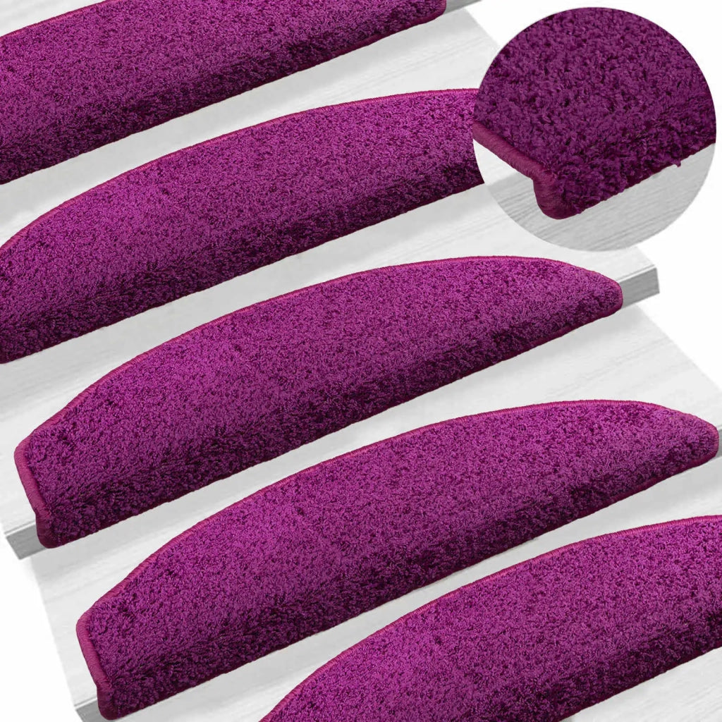 Tappetini per scale autoadesivi 15 pz | Gradini per Scale Viola 80 x 24,5 x 3,5 cm