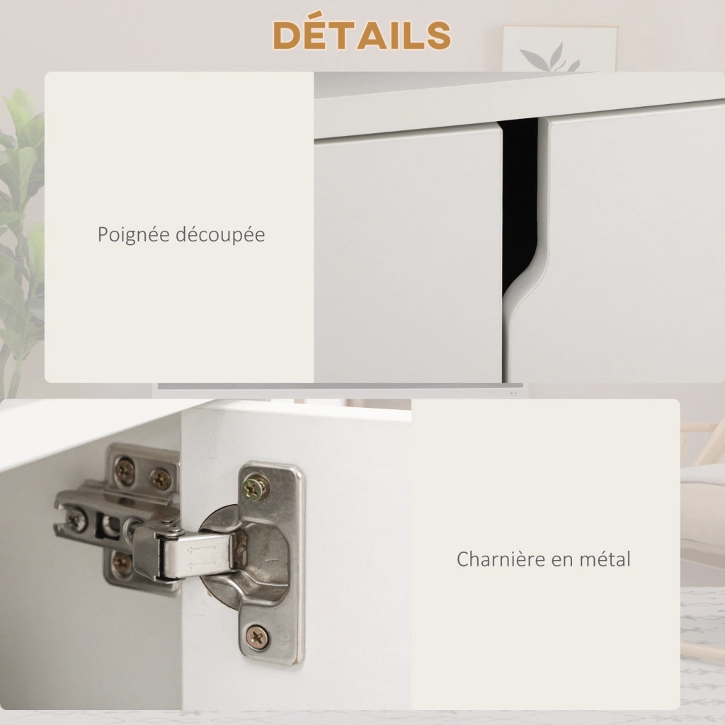 Mobile TV con Credenza ¨C Minimal ¨C Bianco 120x30x41 cm