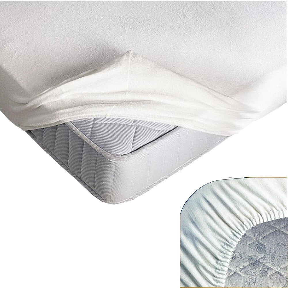 Trade Shop - Coprimaterasso Matrimoniale Salvamaterasso Spugna Con Angoli Elasticizzato 1,8x2 -