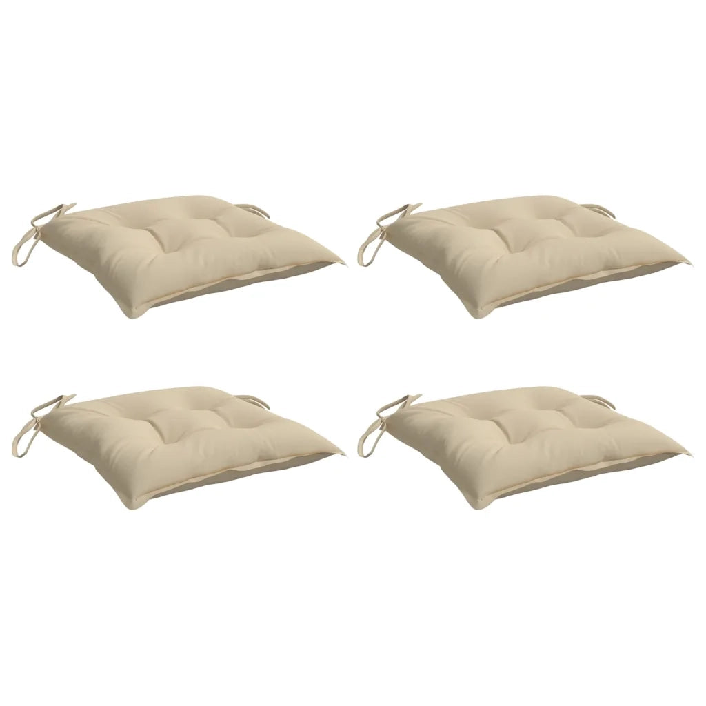 Cuscini per Pallet 4 pz Beige 50x50x7 cm Tessuto Oxford 361517