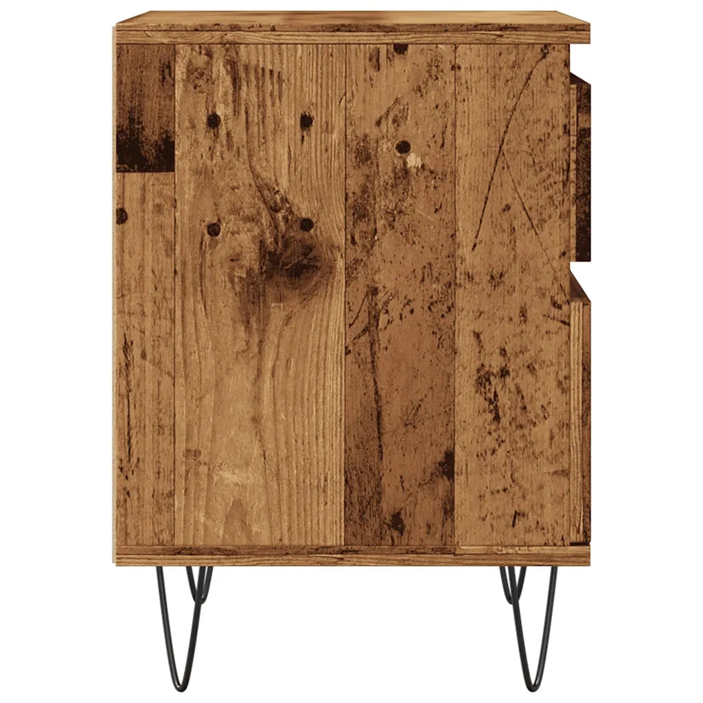 Comodino Legno Antico 40x35x50 cm in Legno Multistrato 857416