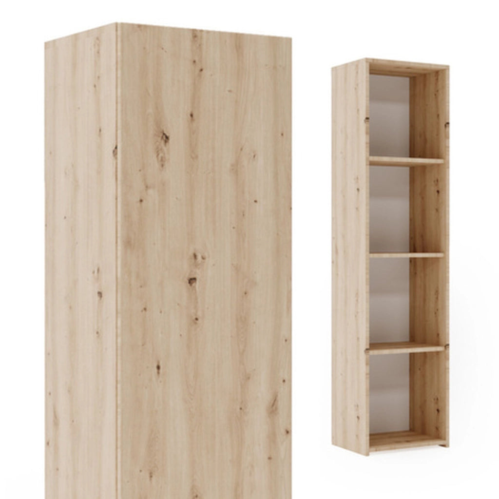 Libreria chiusa LONI 160x40 cm rovere Artisan con anta e ripiani interni