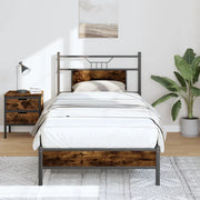 Giroletto senza Materasso-Struttura Letto Rovere Fumo 75x190 cm in Truciolato 374707
