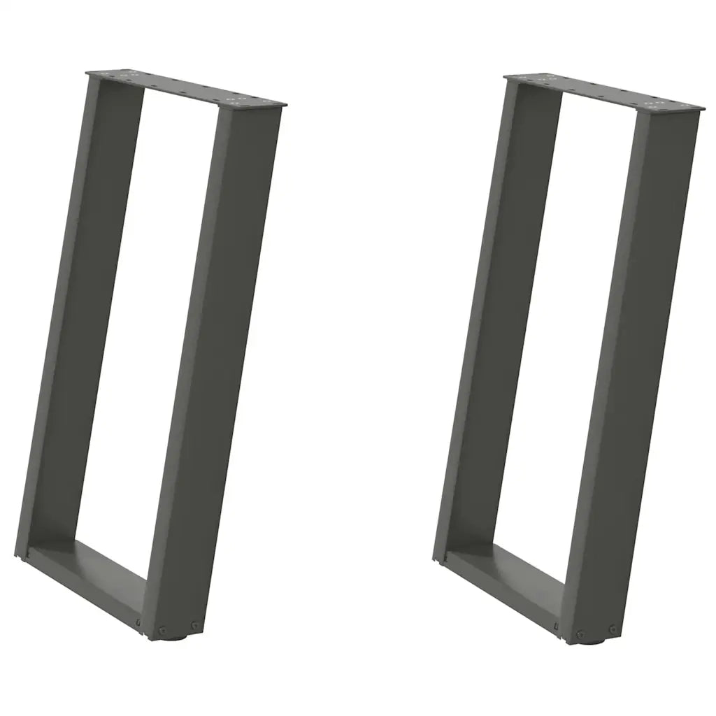 Gambe per tavolo da pranzo a forma di U 2 pz | Piede del tavolo Antracite 60x(72-73) cm Acciaio