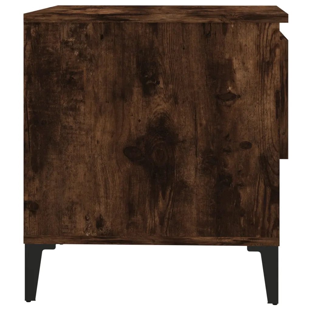 Tavolini 2pz Rovere Fumo 50x46x50 cm in Legno Multistrato 819559