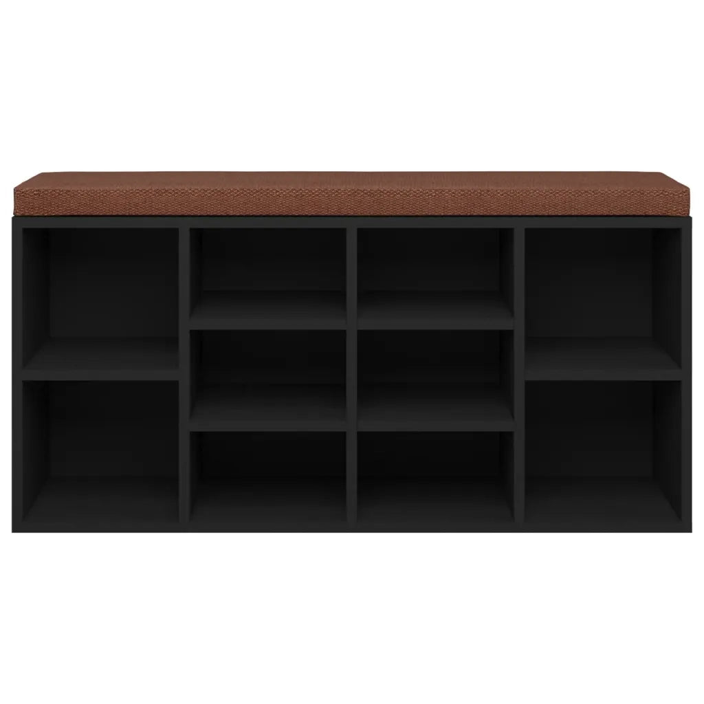 Scarpiera Nera 103x30x48 cm in Legno Multistrato 342609