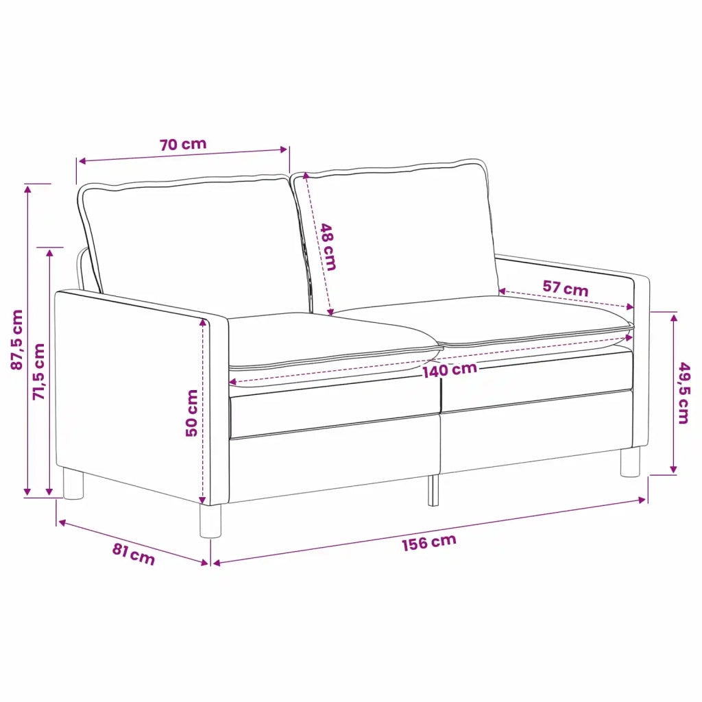 Divano Blu 156 x 81 x 87,5 cm Poliestere 42028865