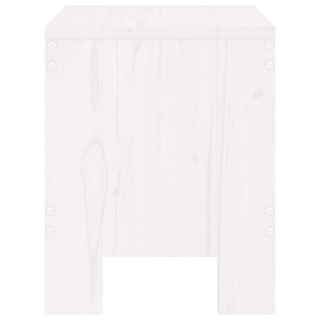 Sgabelli da Giardino 2 pz Bianchi 40x36x45cm Legno Massello Pino CFW1638969