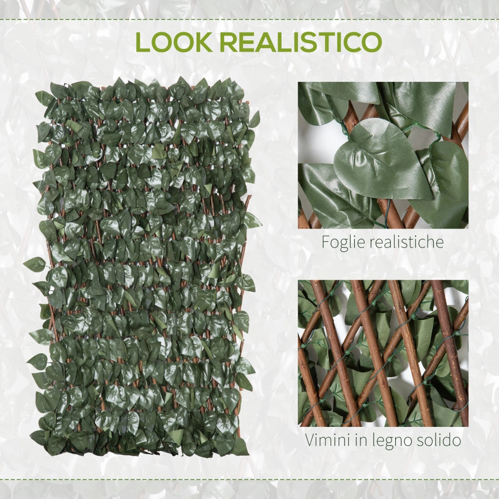 Siepe Artificiale per Balcone da 8 Pezzi ¨C Minimal ¨C Verde 200x100 cm