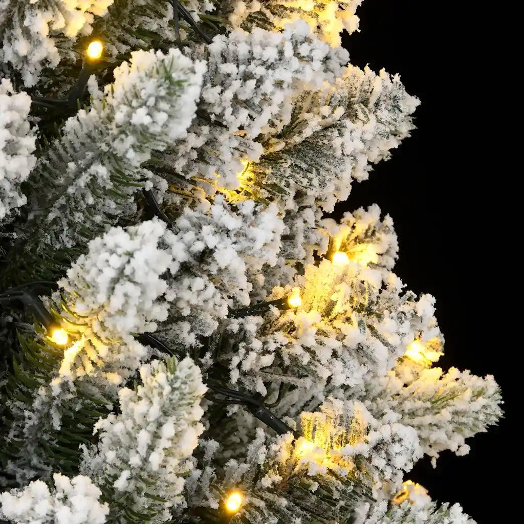 Albero di Natale Artificiale con 300 LED e Neve Floccata 210 cm 3315771