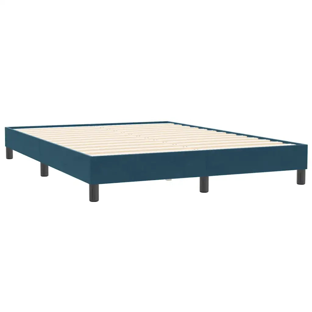 Giroletto senza Materasso Blu Scuro 140x210 cm in Velluto 4101359