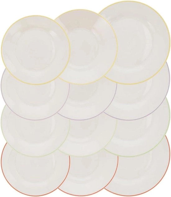 Servizio Parchis in ceramica - multicolore - 12 pezzi