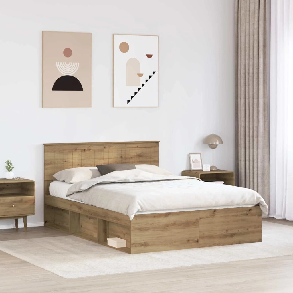 Struttura del letto-Giroletto Rovere Artigianale 135 x 190 cm 933844