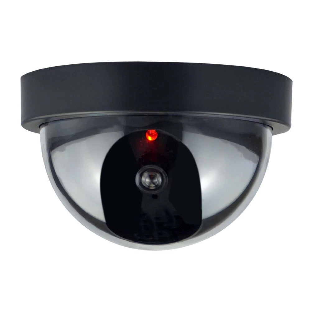 Trade Shop - Telecamera Finta Con Led Lampeggiante Dome Camera Videosorveglianza Soffitto -