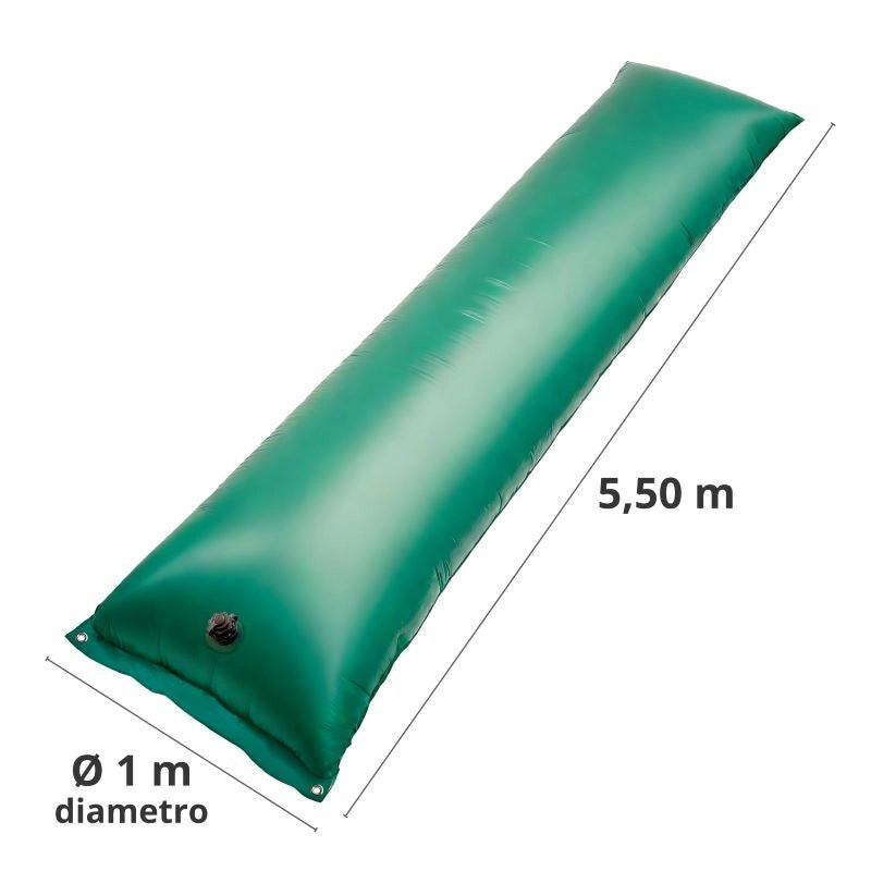 Salsicciotto Ad Aria Polartex® Airtube 0,6 Mm Per Coperture Invernali - Da 14,50 Mt  Piatto 1 Mt Dimensione piscina: 5.50 m