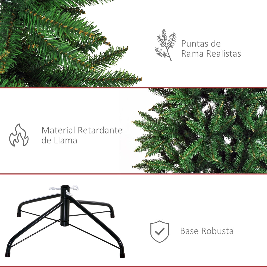 Albero di Natale Artificiale con Supporto ¨C zephmum ¨C 210 cm Verde 865 Rami