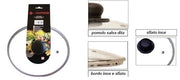 Coperchio per Pentole e Padelle in Vetro con Bordo in Metallo 22 cm