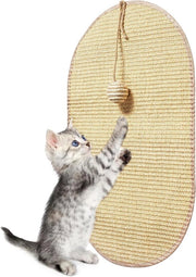 Piastra di gatto - piastra di gatto per parete - piastra di gatto in sisal per gatti - 55*33*0.4cm - resistente - piastra di gatto per gattini - con retro adesivo - adatta per tappeti, divani e pavimenti