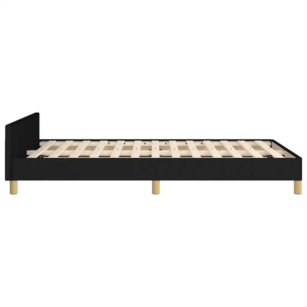 Letto matrimoniale | Letto per adulti | Giroletto senza Materasso Nero 120x200 cm Tessuto