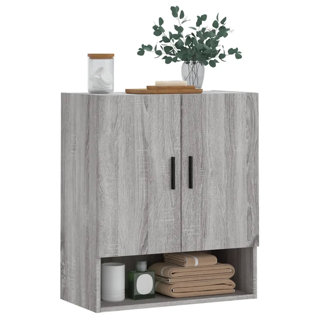 Armadietto a Muro | Mobile a Parete Grigio Sonoma 60x31x70cm in Legno Multistrato