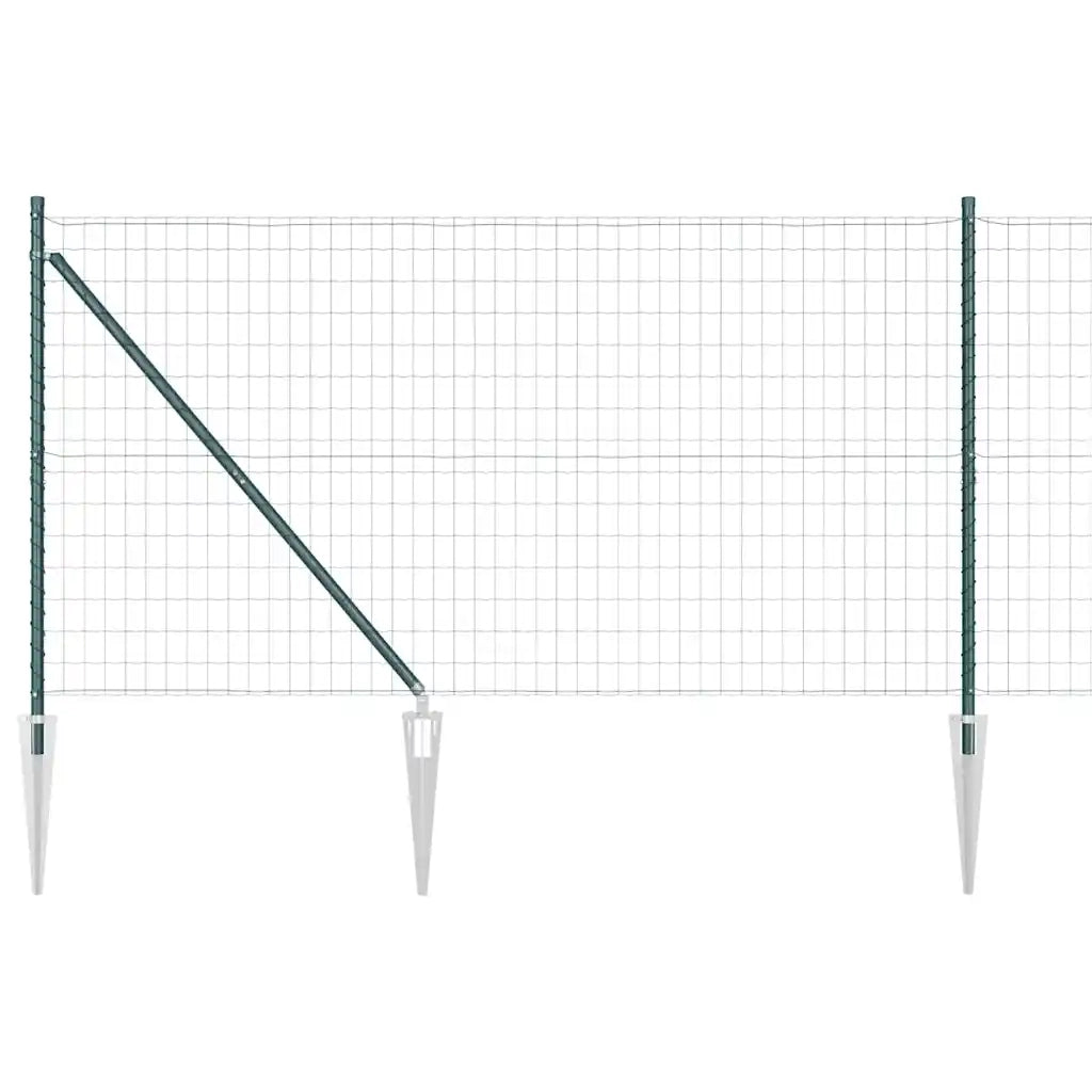 Recinzione con Posto Verde 1,4 x 10 m Acciaio e PVC 3350549