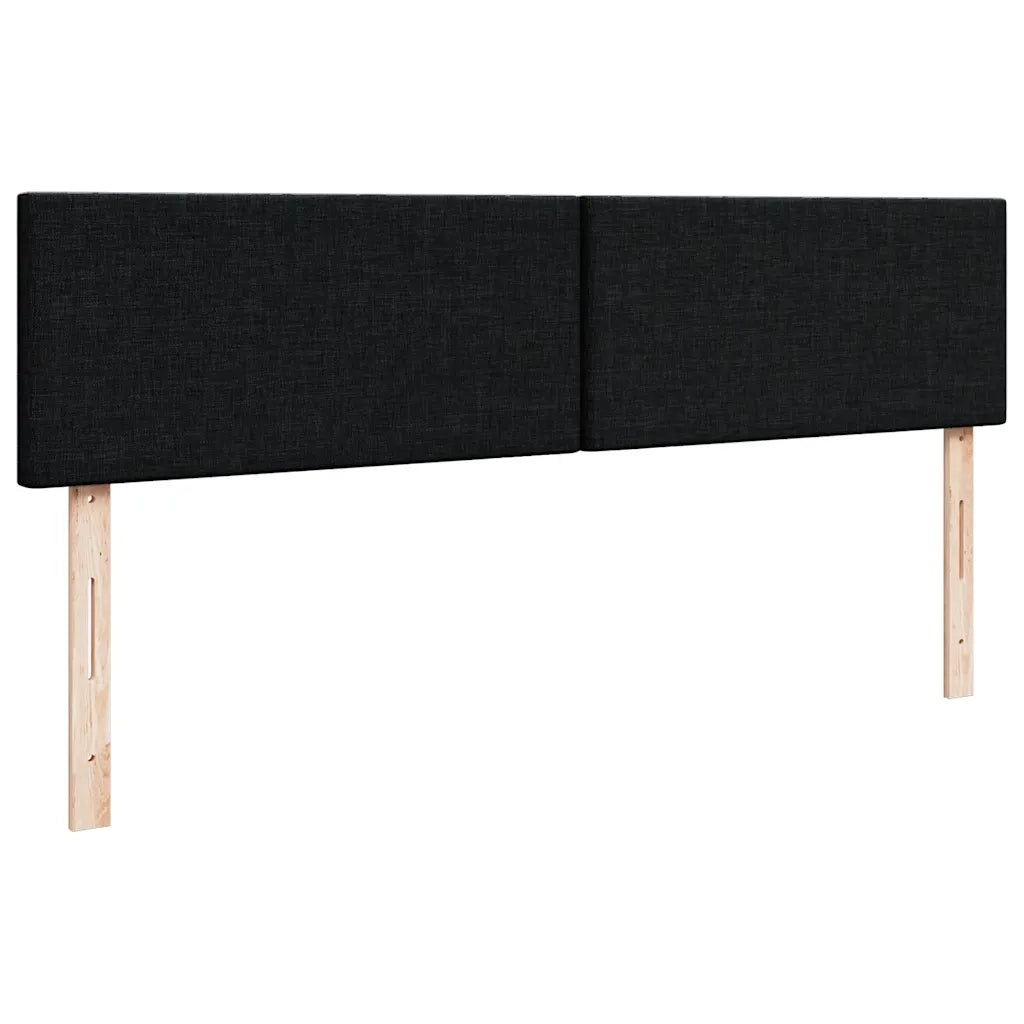 Pouf Letto con Materasso e LED Nero 180x200cm Tessuto 3312245