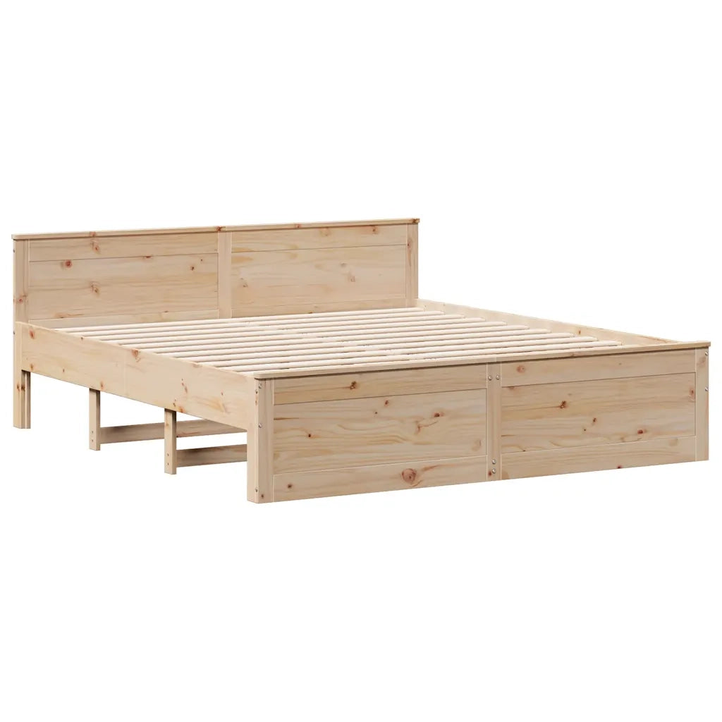 Letto Libreria senza Materasso 180x200 cm in Legno di Pino 3308912