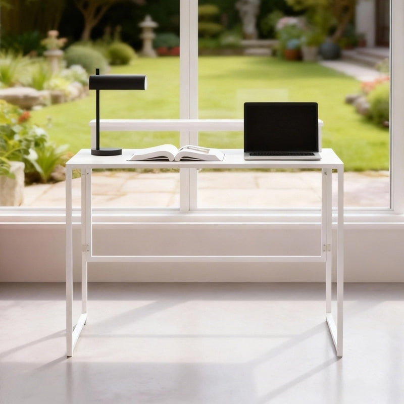 Scrivania/tavolo per computer pieghevole con supporto per monitor, ideale per l'ufficio domestico, 100 x 48 x 87,5 cm.