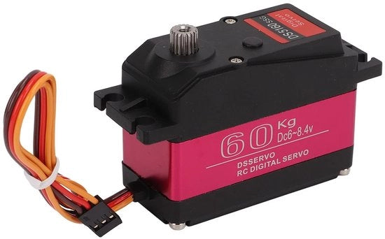 Servo Digitale 60 Kg - Stuurservo - Auto RC - Alta Velocità - Coppia - Puleggia Metallica Completa - Motore Servo