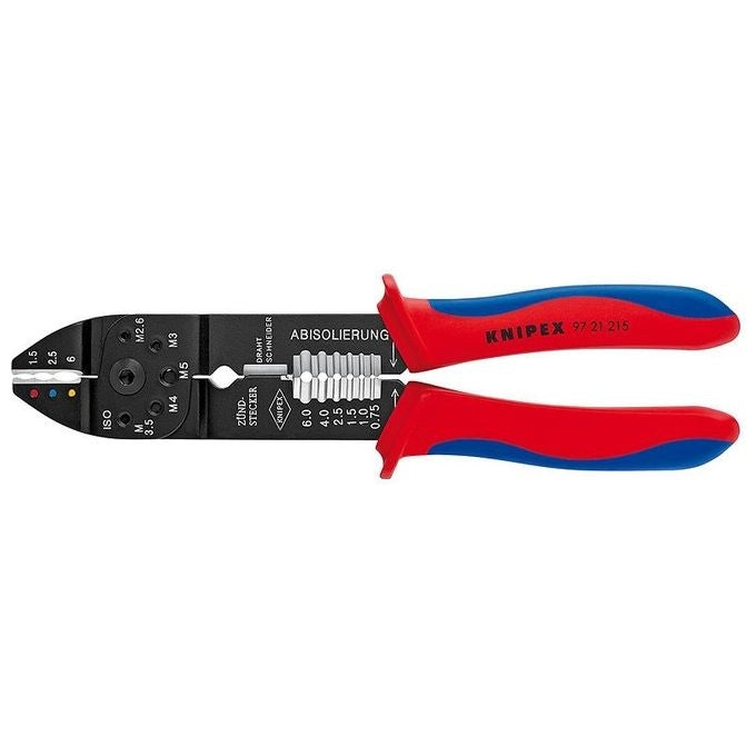 Knipex 97 21 215 pinza crimpatrice Nero, Blu, Rosso