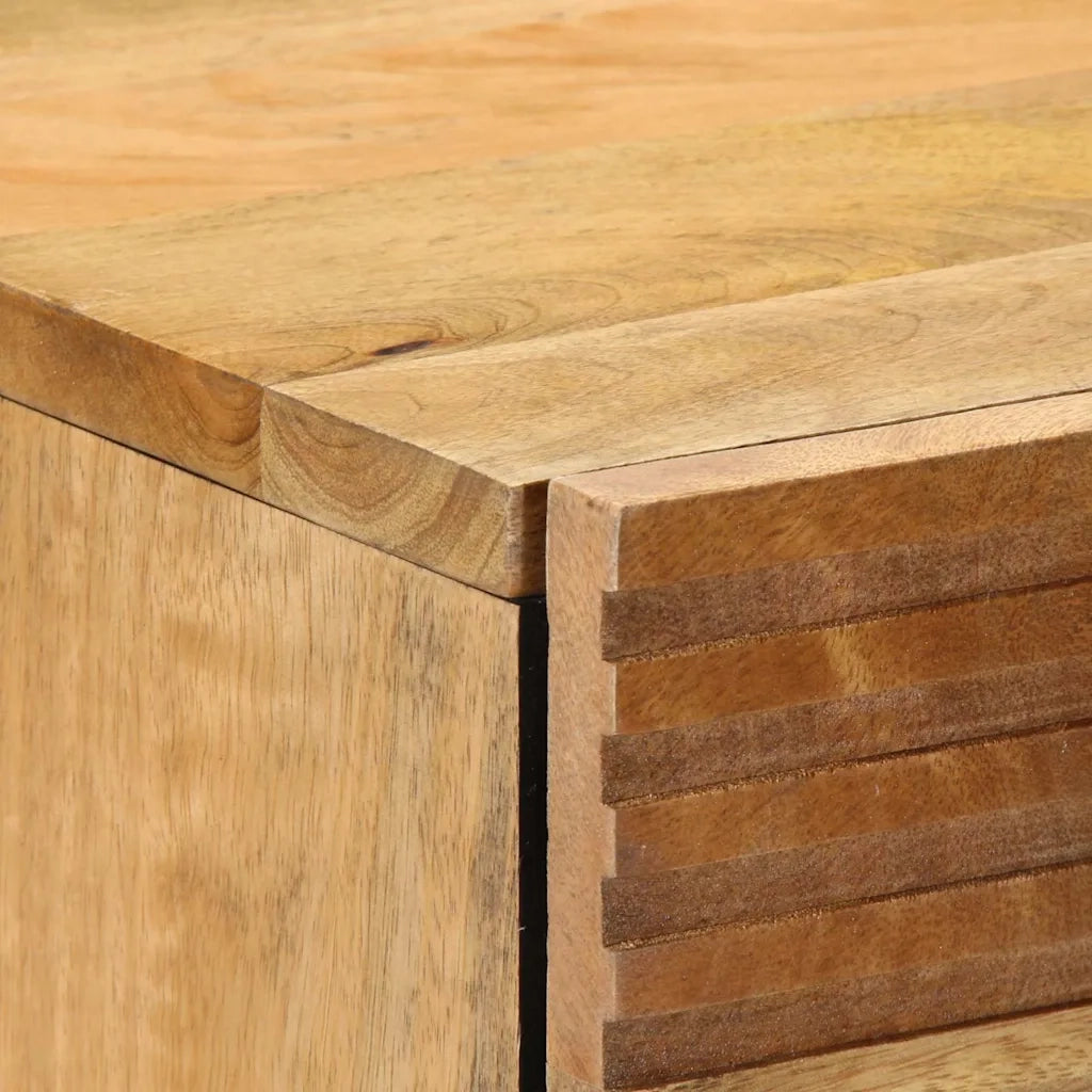 Comodino Marrone 50x33x60 cm in Legno Massello di Mango 4017731