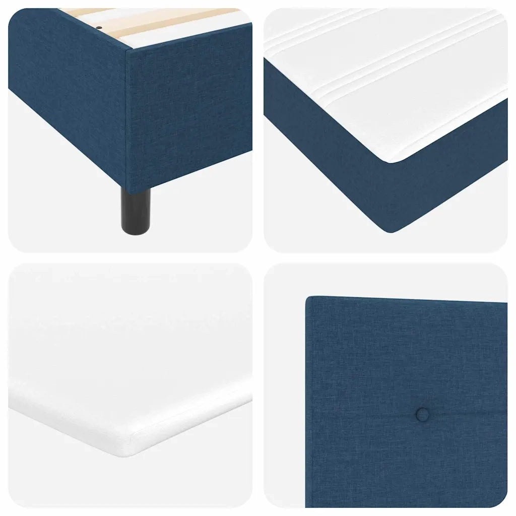 Letto a molle con materasso Blu 140 x 200 cm Tessuto 3340570