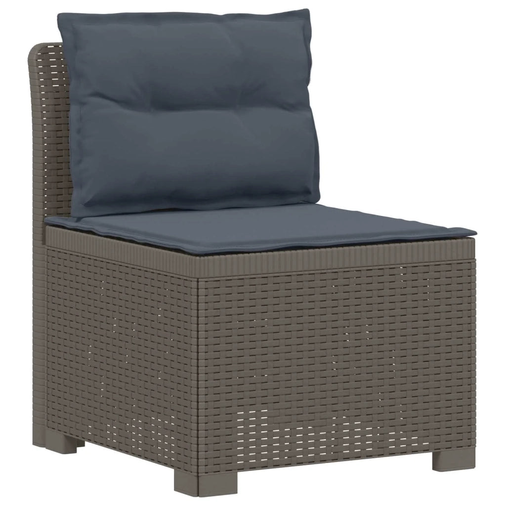 Divano da esterno-Divano da Giardino 3 posti con cuscini in look rattan PP 949619