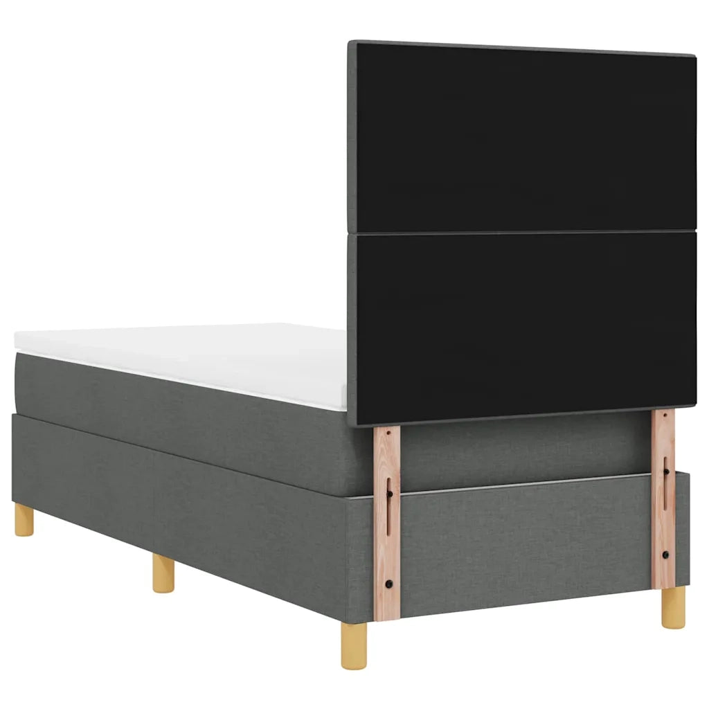 Letto a Sorgente LED Grigio scuro 90 x 200 cm Tessuto 3343069