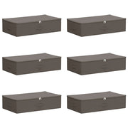 Scatola di Stoccaggio 6 pz Grigio 70 x 40 x 18 cm CFW2445999