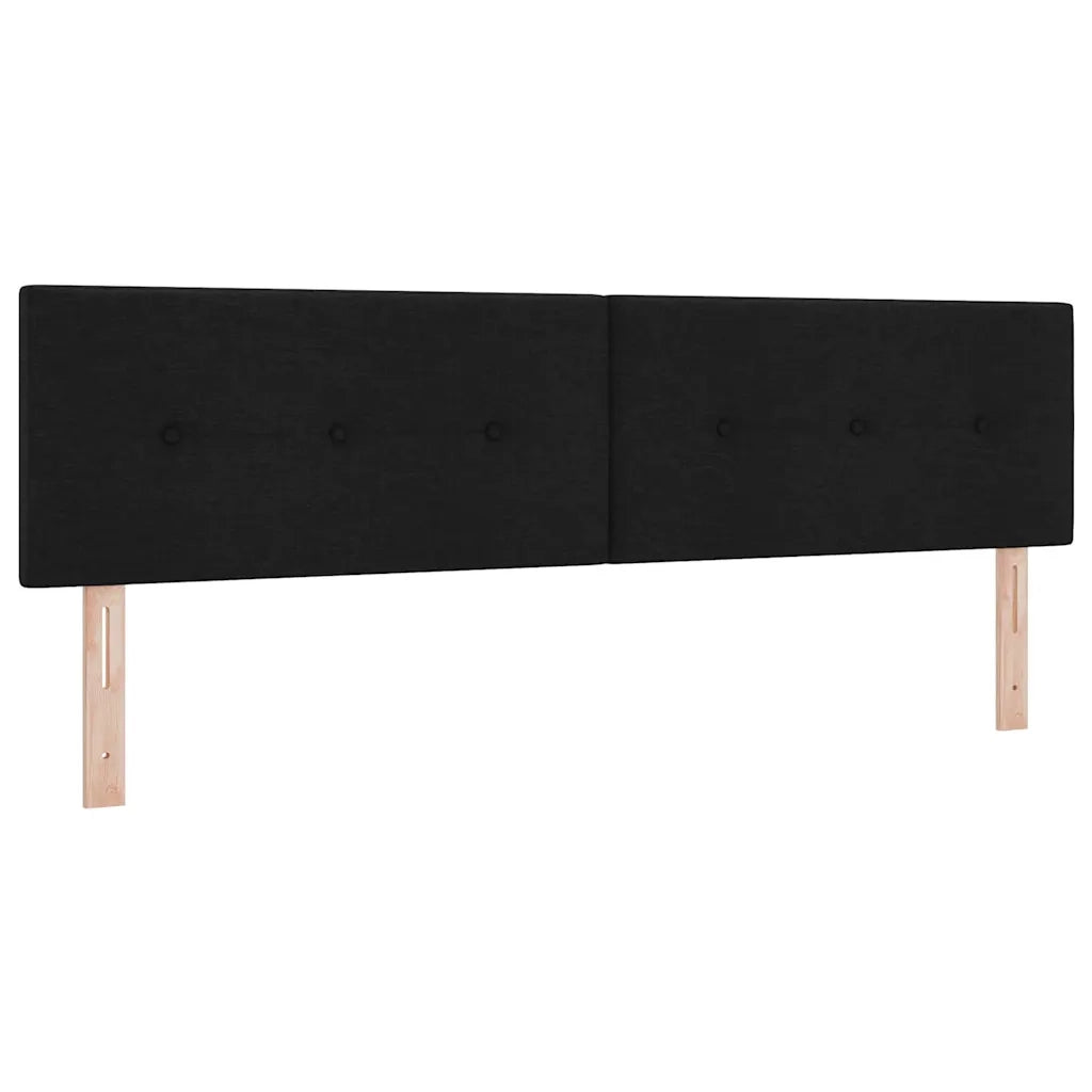 Letto a molle con materasso con led Nero 180 x 200 cm Tessuto