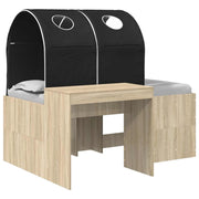 Letto con Tunnel 3 pz Rovere Artigianale e Nero 3423520