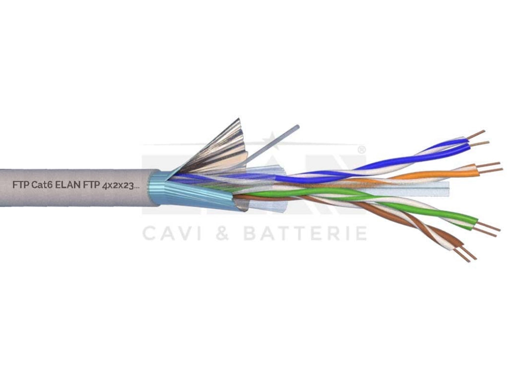 MATASSA CAVO LAN NETWORK FTP CAT 6 LSZH ELAN 098233S 305 MT ORIGINALE GARANZIA
