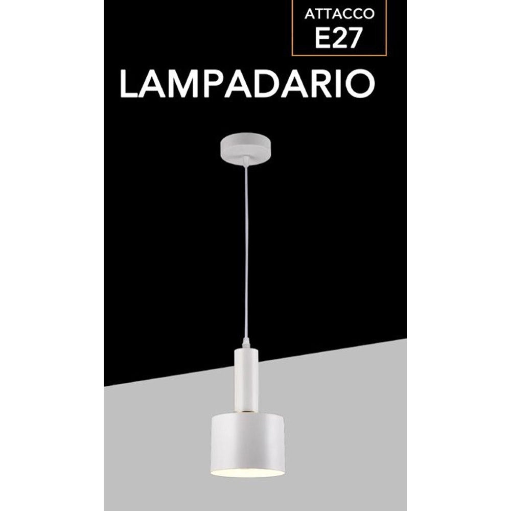 Trade Shop - Lampadario A Sospensione Soffitto E27 Lampada Pendente Minimal Per Cucina Isola Snack A22 -