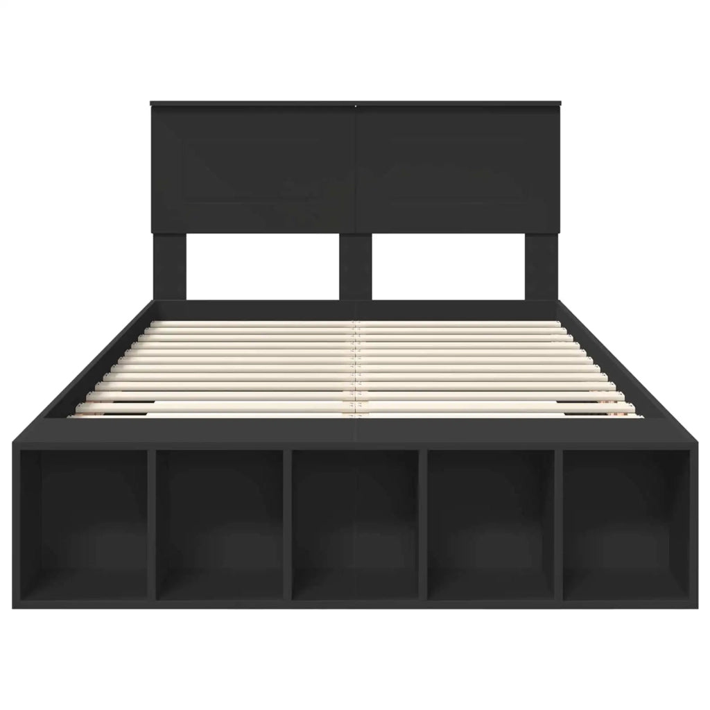 Struttura del letto Nero 135 x 190 cm Legno multistrato 3408376