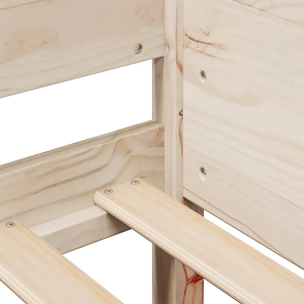 Letto senza Materasso-Struttura Letto 90x200 cm in Legno Massello di Pino 237703