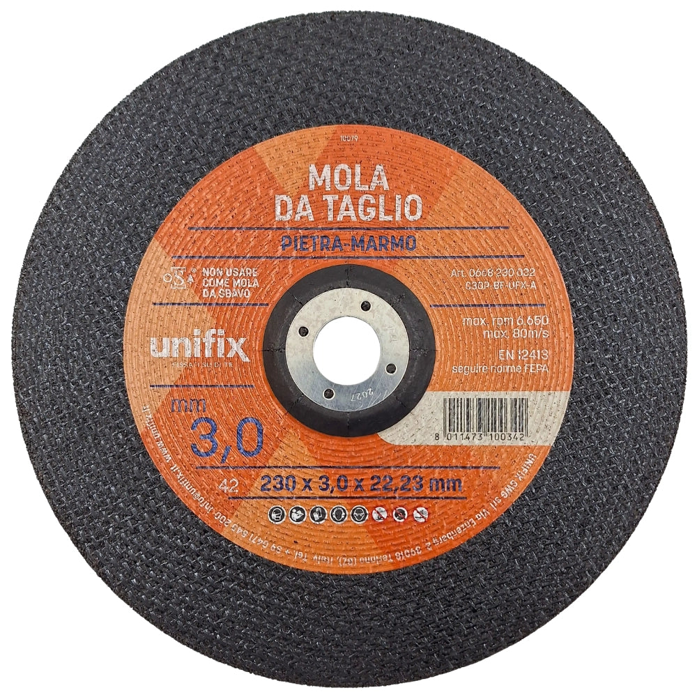 Mola da taglio top per pietra e marmo Ø 230 x 3,0 x 22 mm
