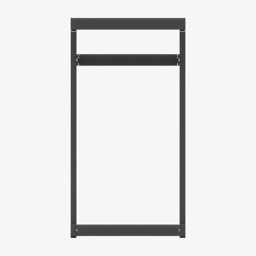 Tavolino da Giardino Gaby a Forma di C in Acciaio 58 x 40 x 30 cm - Grigio Antracite casa.pro