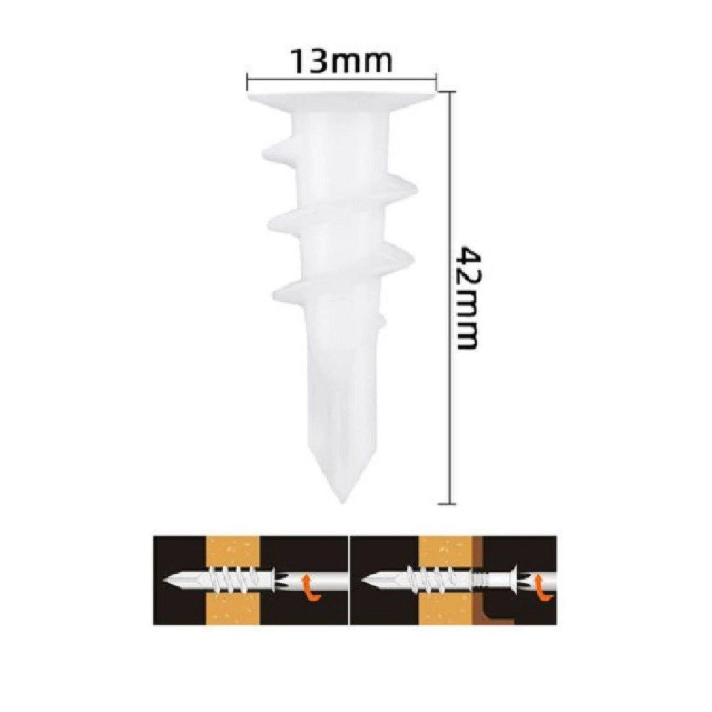 Trade Shop - Set 15 Pezzi Tasselli In Plastica Tassello Fischer Fissaggio Viti 13x42 Mm 57179 -
