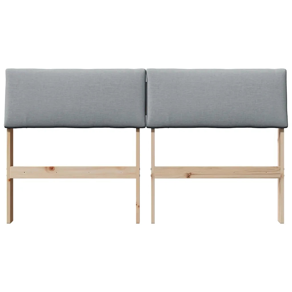 Testiera | Testata imbottita Grigio chiaro 160 cm Pino massello